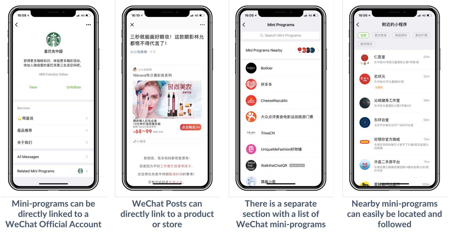 Easy access from within WeChat: WeChat shops can easily be accessed from wi...
