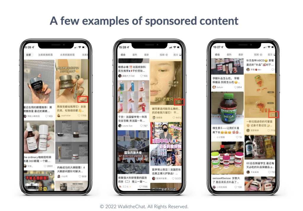 Red / Xiaohongshu sponsored content china marketing